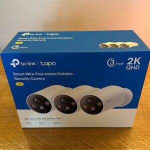 Tapo Security Cameras (TC85) Indoor/Outdoor 2K – 3 Pack